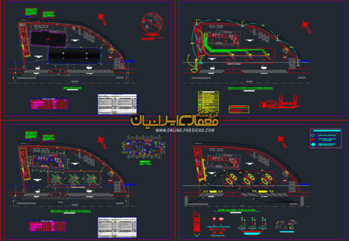 ۲۵ پلان و نقشه پمپ بنزین و جایگاه سوخت ( کاملا اجرایی ) 8 Gas Sstation 01
