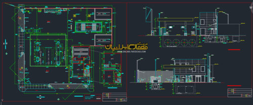 ۲۵ پلان و نقشه پمپ بنزین و جایگاه سوخت ( کاملا اجرایی ) 9 Gas Sstation 02