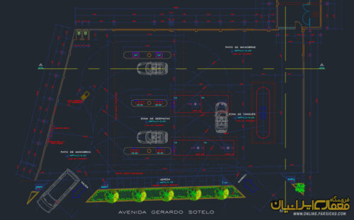 ۲۵ پلان و نقشه پمپ بنزین و جایگاه سوخت ( کاملا اجرایی ) 10 Gas Sstation 04