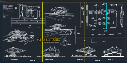 ۲۵ پلان و نقشه پمپ بنزین و جایگاه سوخت ( کاملا اجرایی ) 2 Gas Sstation 10