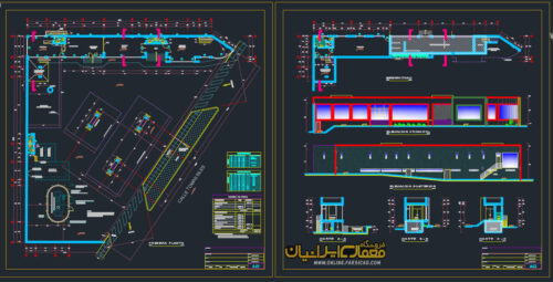 ۲۵ پلان و نقشه پمپ بنزین و جایگاه سوخت ( کاملا اجرایی ) 13 Gas Sstation 15