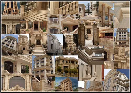 نمای ساختمان, نما رومی, نمای سنگی, نمای ساختمان های تهران, نما, طرح نما