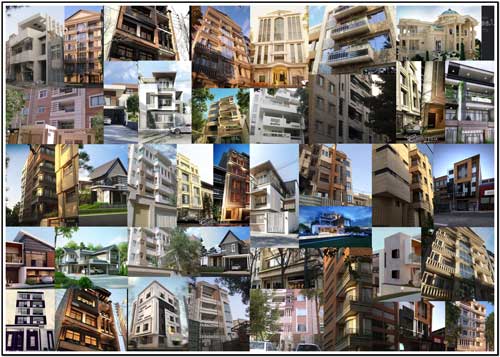 نمای ساختمان, نما رومی, نمای سنگی, نمای ساختمان های تهران, نما, طرح نما