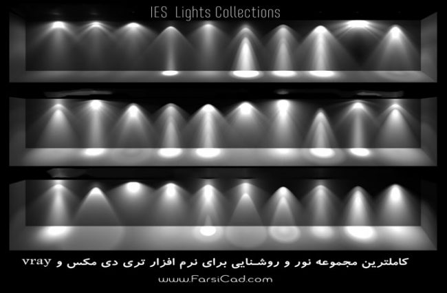 مجموعه نورهای IES Lights Collections برای vray
