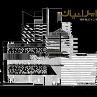 نمای کلینیک تخصصی چشم پزشکی و قلب - dwg