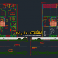 نقشه کتابخانه - پلان کتابخانه - نقشه اتوکدی کتابخانه - طرح کتابخانه