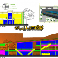 نقشه کتابخانه - پلان کتابخانه - نقشه اتوکدی کتابخانه - طرح کتابخانه