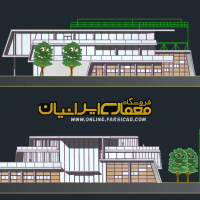 نقشه کتابخانه - پلان کتابخانه - نقشه اتوکدی کتابخانه - طرح کتابخانه