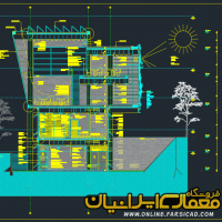 نقشه کتابخانه - پلان کتابخانه - نقشه اتوکدی کتابخانه - طرح کتابخانه