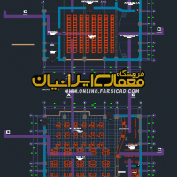 نقشه کتابخانه - پلان کتابخانه - نقشه اتوکدی کتابخانه - طرح کتابخانه
