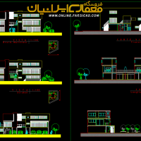 مجتمع مسکونی dwg - نقشه مجتمع مسکونی - پلان مجتمع مسکونی - طرح مجتمع مسکونی - طرح 5