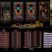 مجتمع مسکونی dwg - نقشه مجتمع مسکونی - پلان مجتمع مسکونی - طرح مجتمع مسکونی - طرح 5