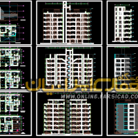 مجتمع مسکونی dwg - نقشه مجتمع مسکونی - پلان مجتمع مسکونی - طرح مجتمع مسکونی - طرح 5