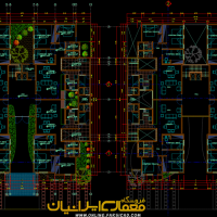 نقشه معماری dwg - پلان اتوکدی - نقشه مجتمع مسکونی