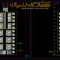نقشه معماری dwg - پلان اتوکدی - نقشه مجتمع مسکونی