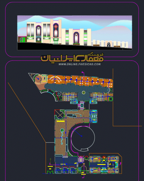 پلان خانه موسیقی - پلان مرکز موسیقی - نقشه خانه موسیقی - نقشه خانه هنر - نقشه مرکز موسیقی dwg - cad
