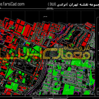 نقشه چهارراه پاسداران - نقشه تهران dwg