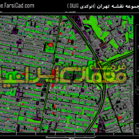 نقشه تقاطع اتوبان مدرس - صدر