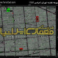 خیابان قصرالدشت تهران dwg