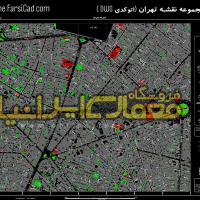 نقشه میدان امام حسین تهران - پلان اتوکدی میدان امام حسین